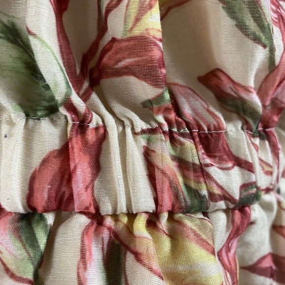 Lovers + Friends Bosworth Romper Floral Off Shoulder Long Sleeve beige Emory - Picture 8 of 16